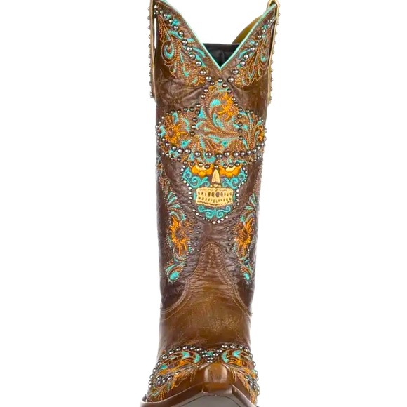OLD GRINGO DULCE CALAVERA SKULL Cowgirl boots sugar skull guns RTL $675 NIB 7.5 - Picture 4 of 10